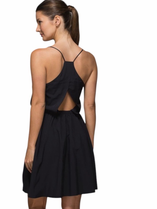 lululemon athletica Dresses & Skirts - Lululemon -City Summer Dress - Open Back Racerback - Black - Sz 8